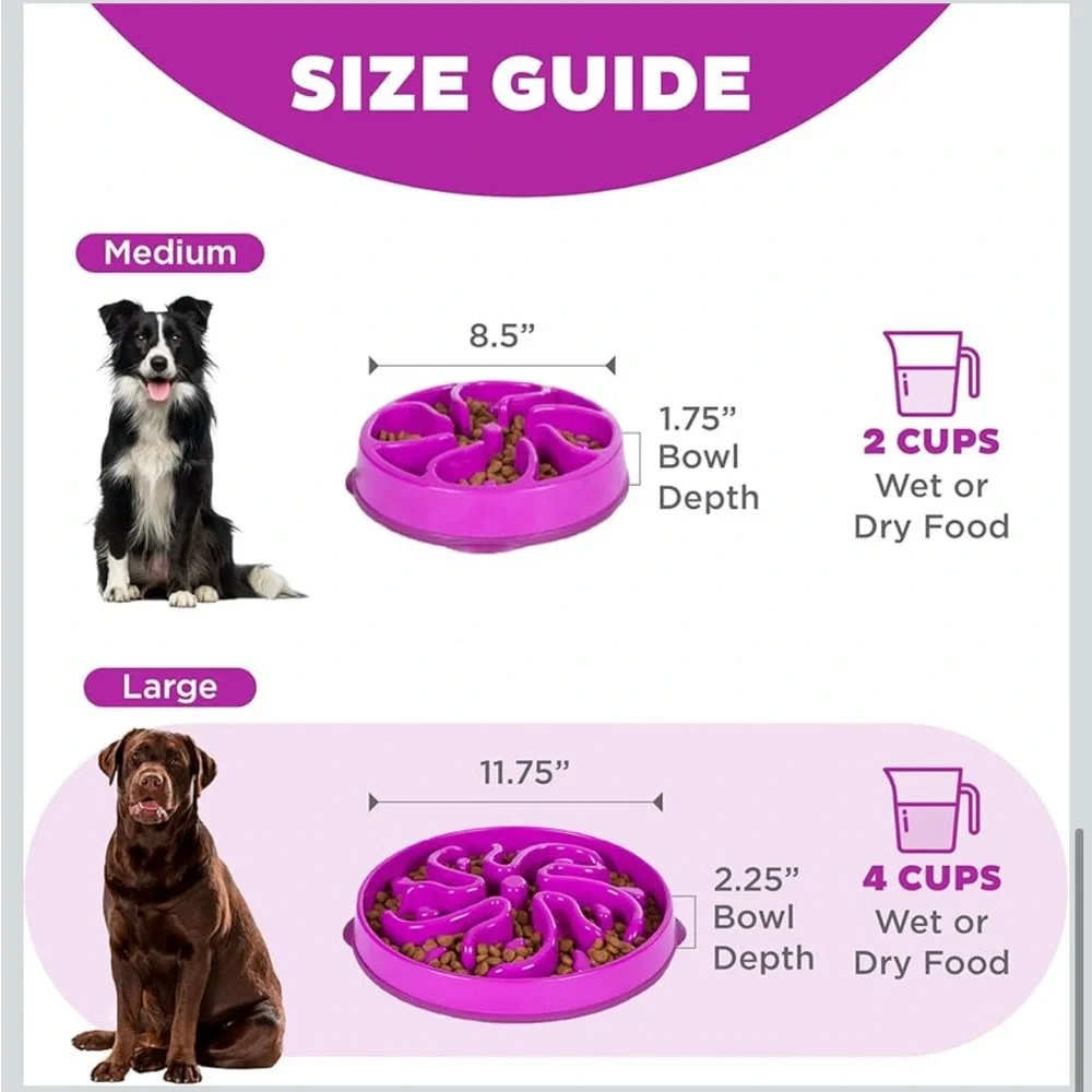 Outward Hound Purple Dog Bowl